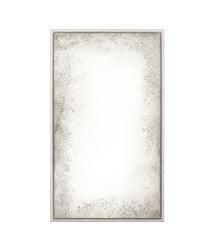 Mirror Image Home - Rustic White Antiqued Floated Mirror | Fig Linens