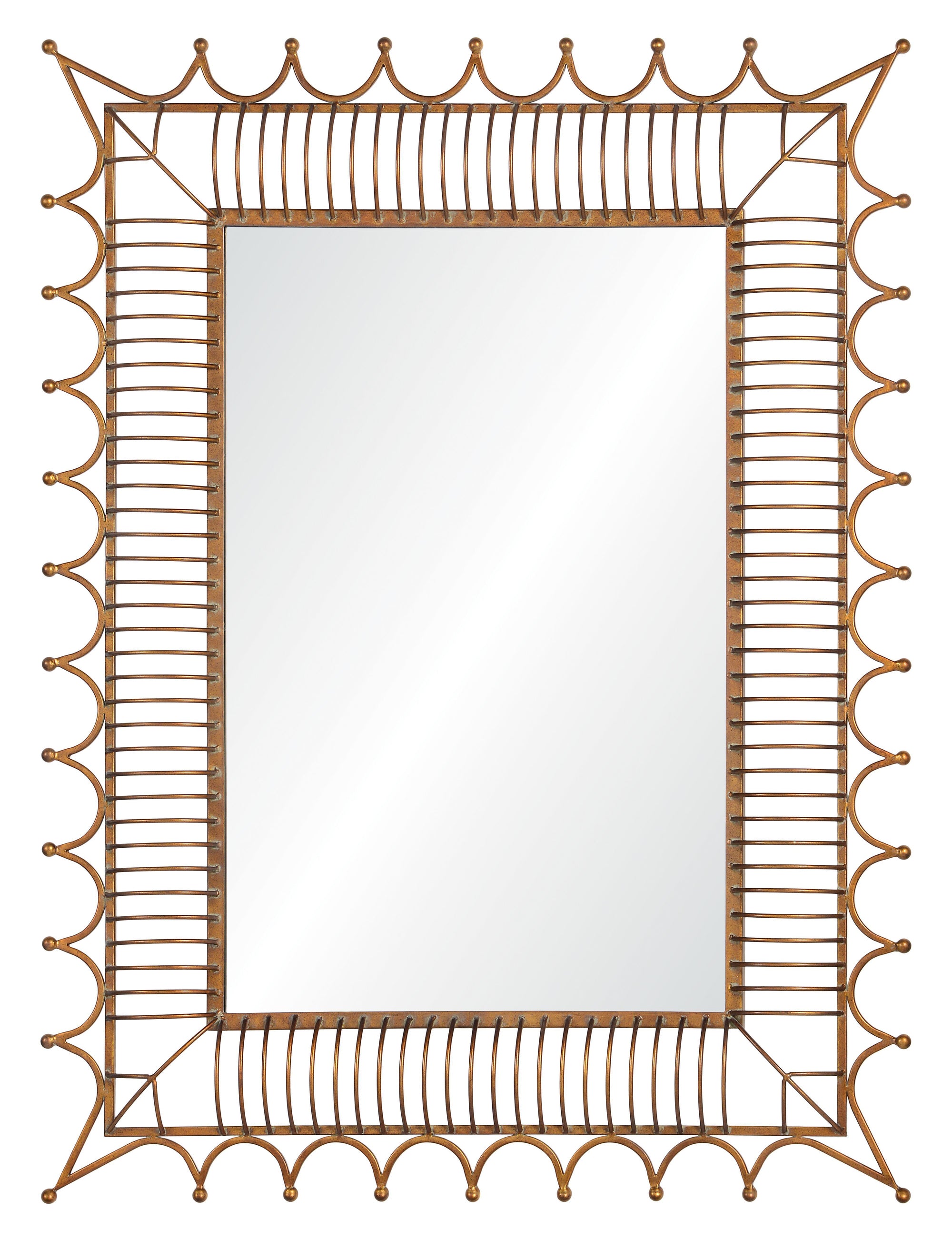 Rex Antiqued Gold Iron Mirror by Bunny Williams | Fig Linens