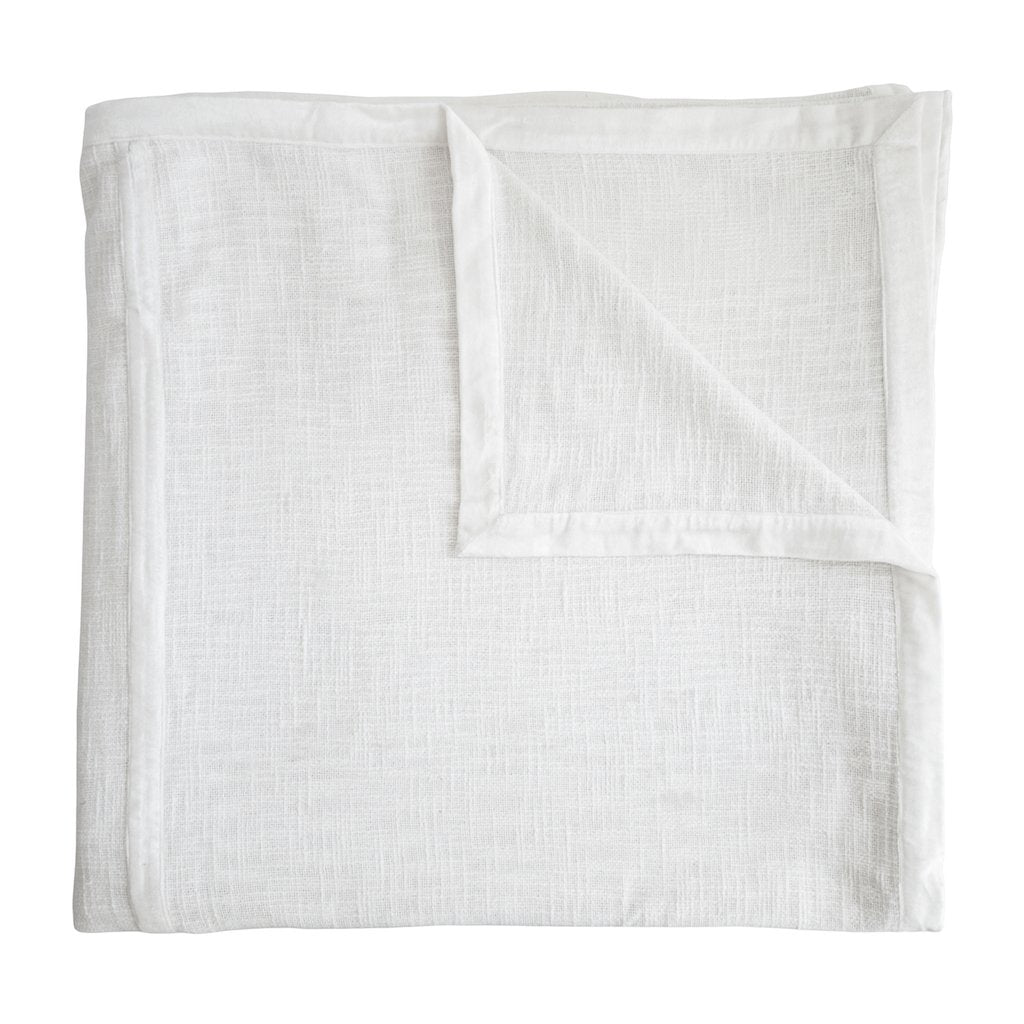 Fig Linens - Kevin O'Brien Studio Bedding - Chunky Knit White Coverlet