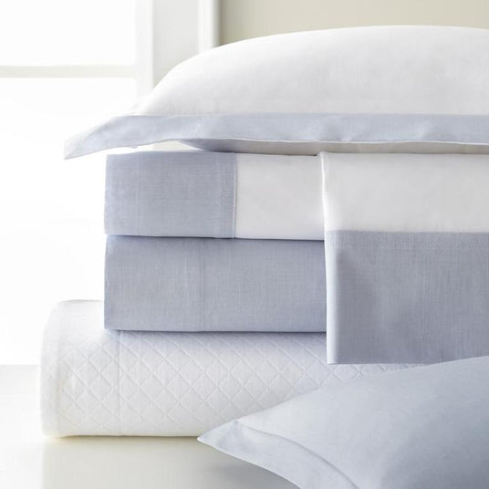 Positano Chambray Flange Bedding by Legacy Home | Fig Linens