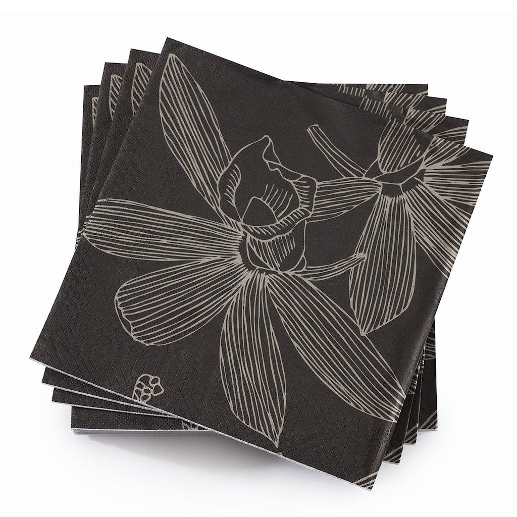 Slow Life Maxi Carbone Paper Napkins by Le Jacquard Français | Fig Linens