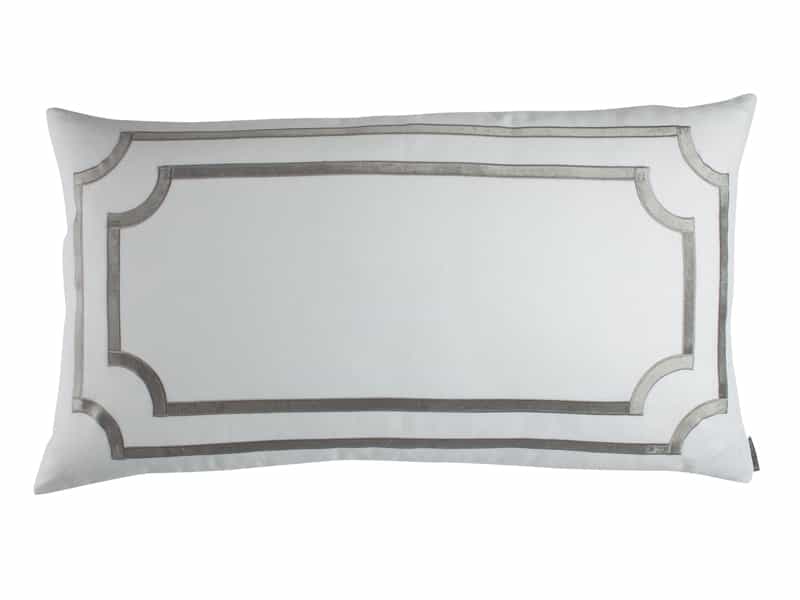 Fig Linens - Lili Alessandra Bedding - Soho Silver King Pillow