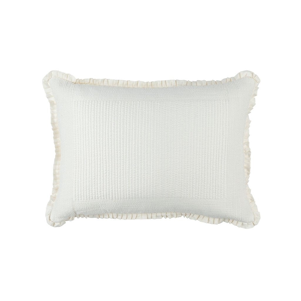 Fig Linens - Lili Alessandra Battersea Ivory Standard Sham