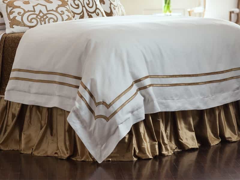 Fig Linens - Lili Alessandra Bedding - Soho Straw Duvet cover