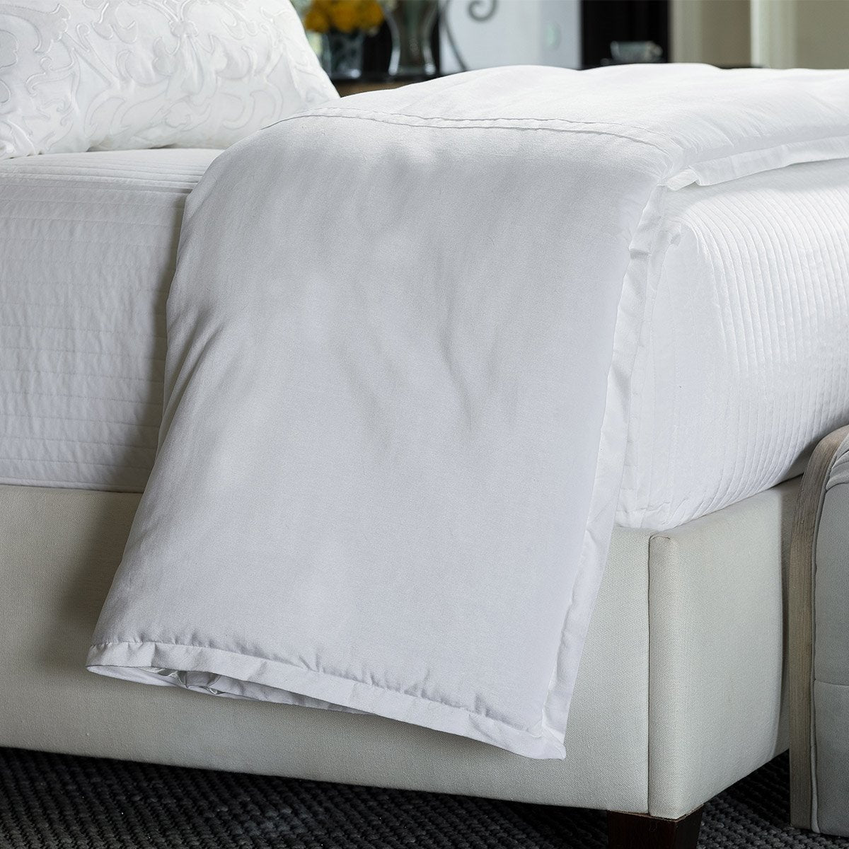 Fig Linens - Lili Alessandra Bedding - Aria White Throw