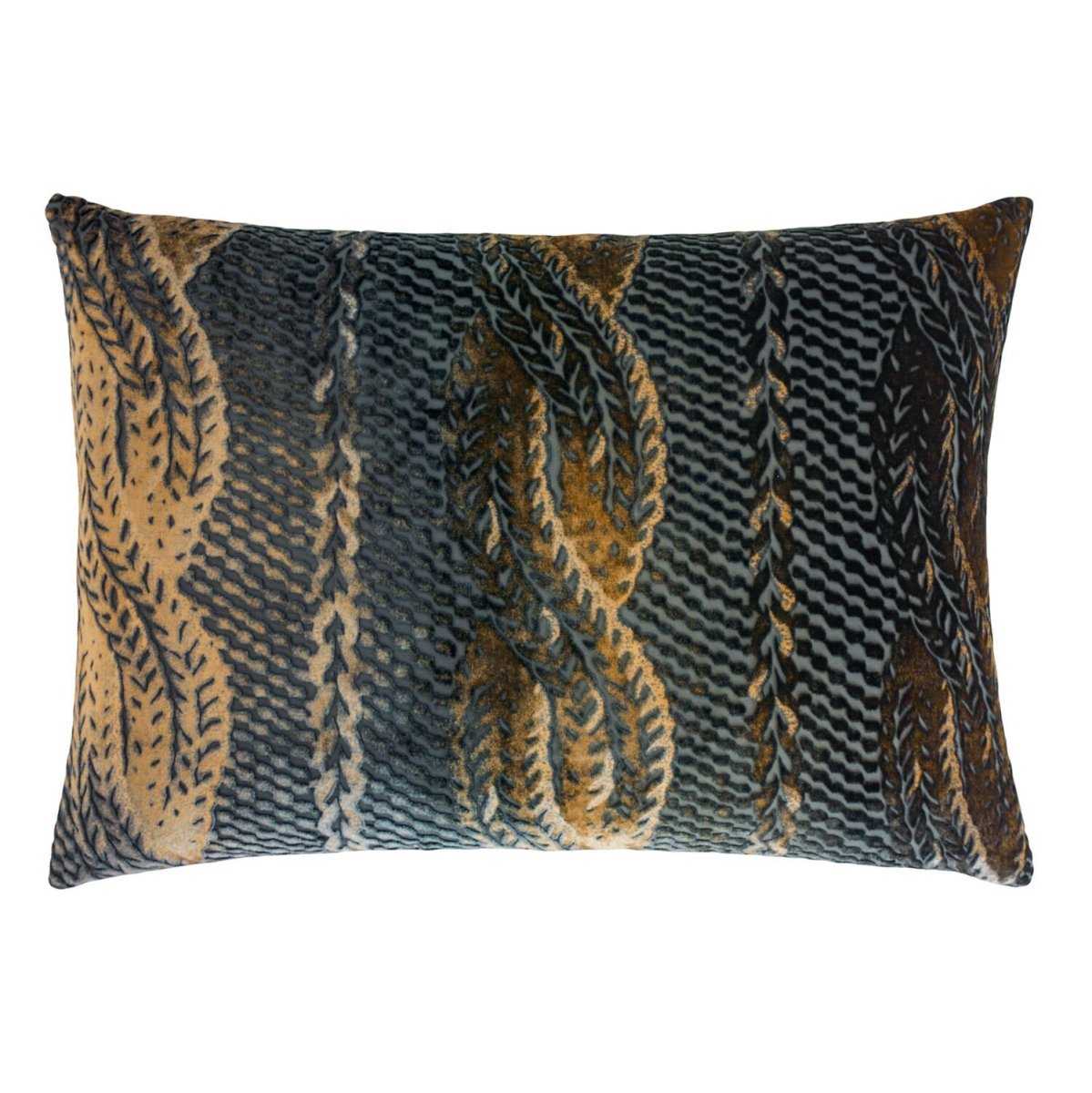 Copper Ivy Cable Knit Lumbar Pillows by Kevin O'Brien Studio | Fig Linens