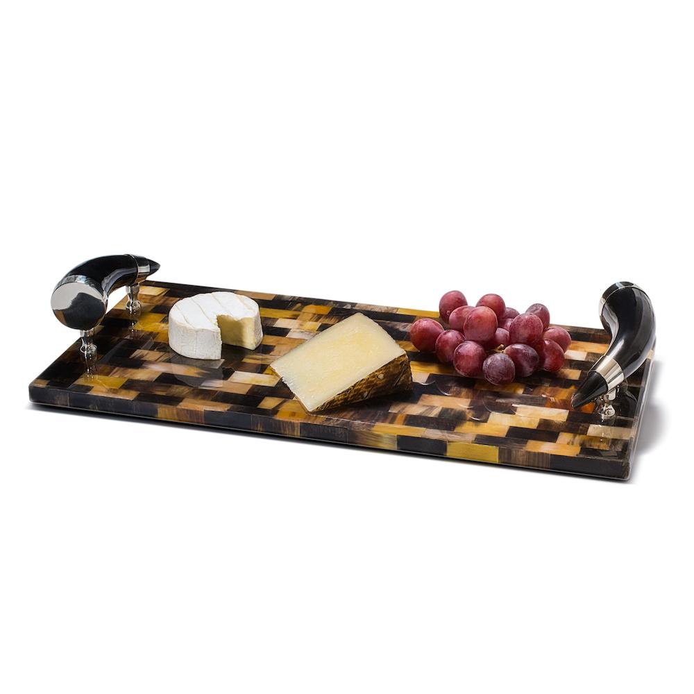 Horn Veneer - Large Serving Board 19.7'' x 9.8'' x 3.1'' Horn Veneer - Large at FIG LINENS AND HOME 2