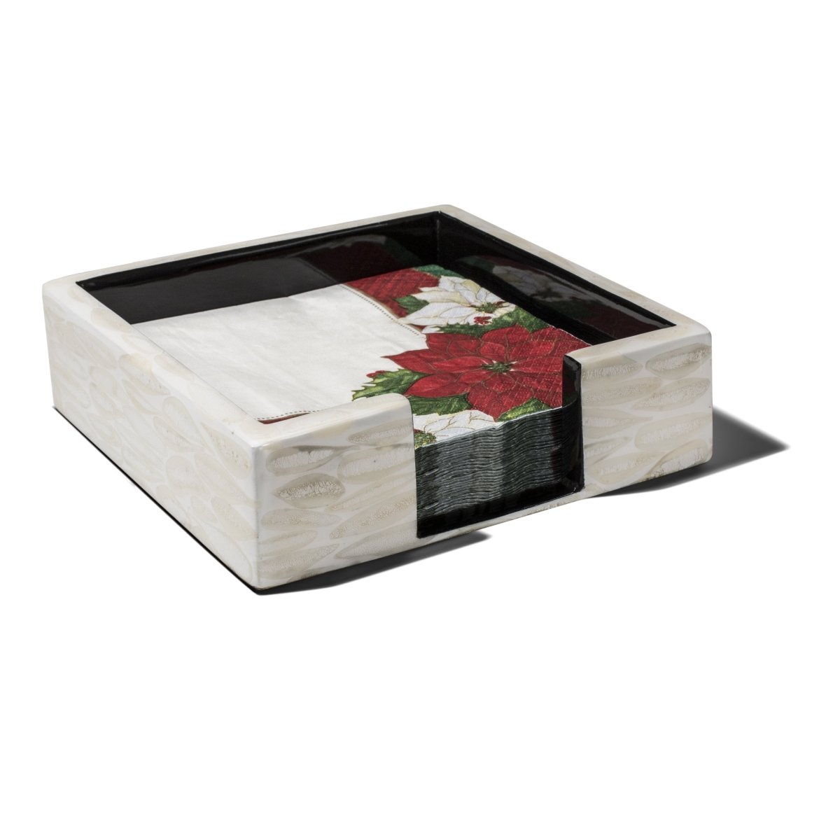 Light Almendro - Large Napkin Holder 8" x 8" x 2.5" Light Almendro - Large at FIG LINENS AND HOME 6