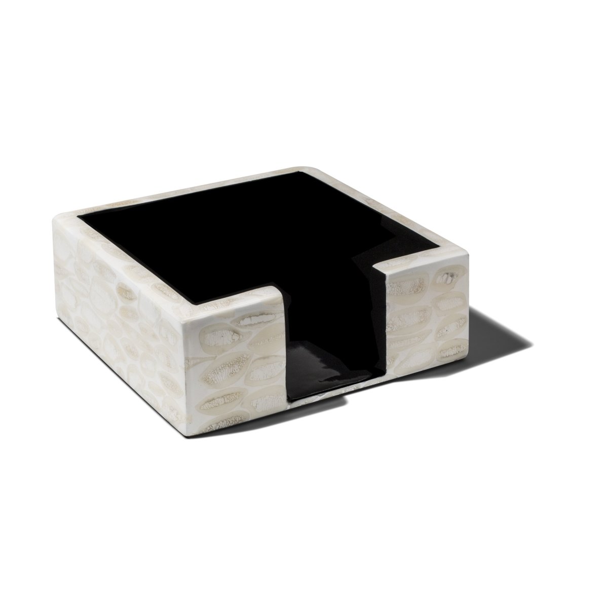 Light Almendro - Small Napkin Holder 6.5" x 6.5" x 2.3" Light Almendro - Small at FIG LINENS AND HOME 3