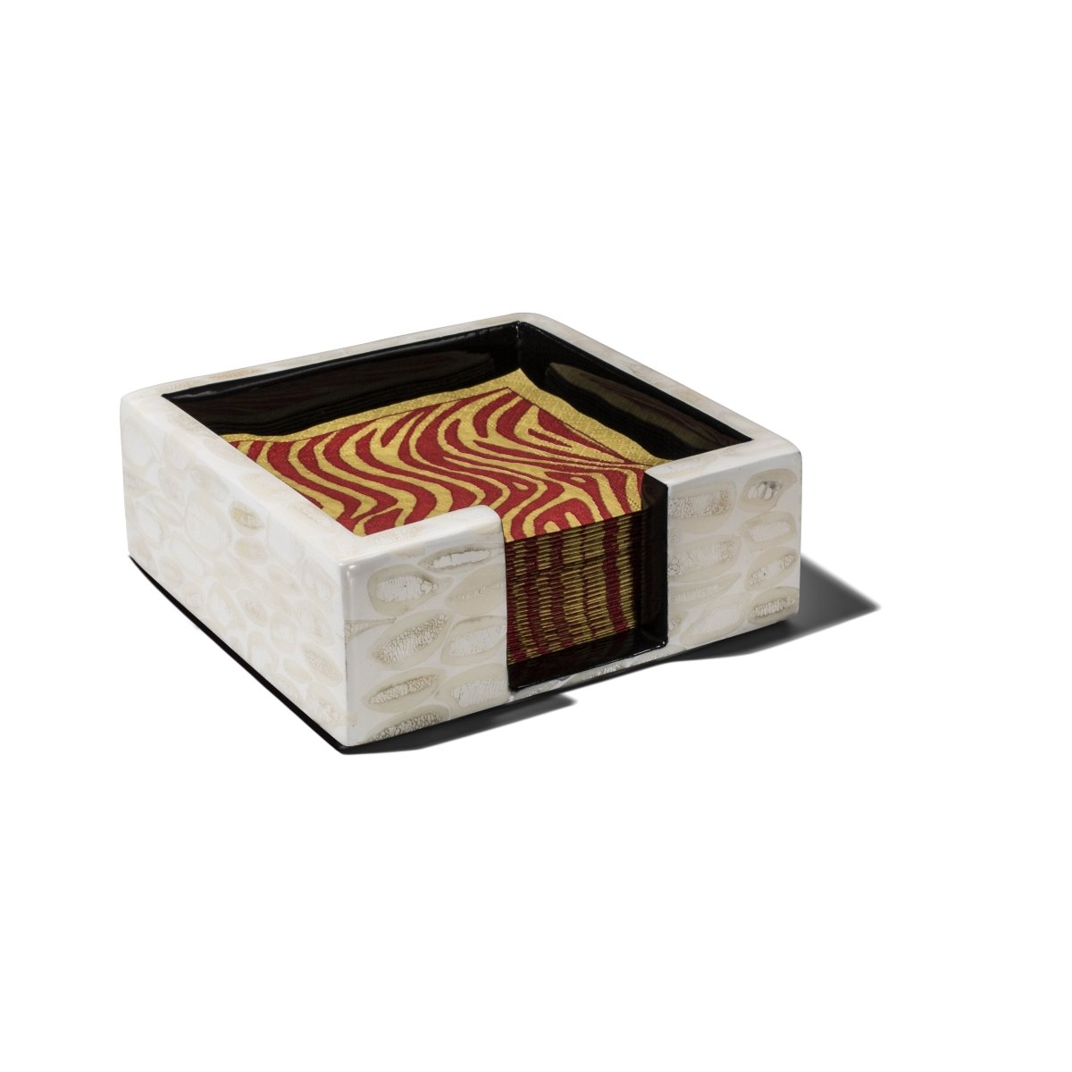 Light Almendro - Small Napkin Holder 6.5" x 6.5" x 2.3" Light Almendro - Small at FIG LINENS AND HOME 1
