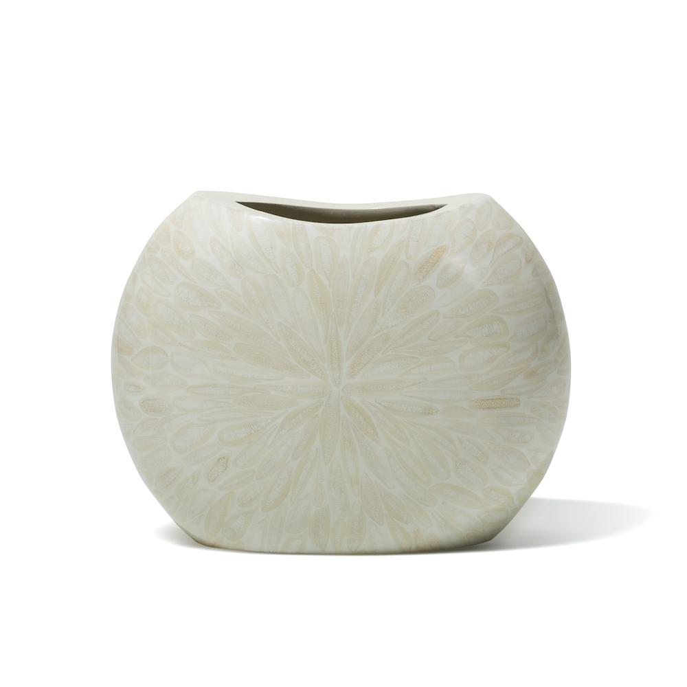 Light Almendro Symmetry Vase 10.4" x 2.4" x 7.9" Light Almendro Symmetry at FIG LINENS AND HOME 1