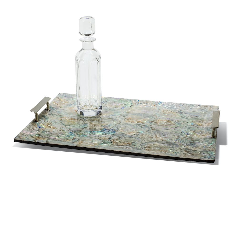 Mother of Pearl - Natural Serving Tray 20.5'' x 14.2'' x 3.3'' Mother of Pearl - Natural at FIG LINENS AND HOME 1