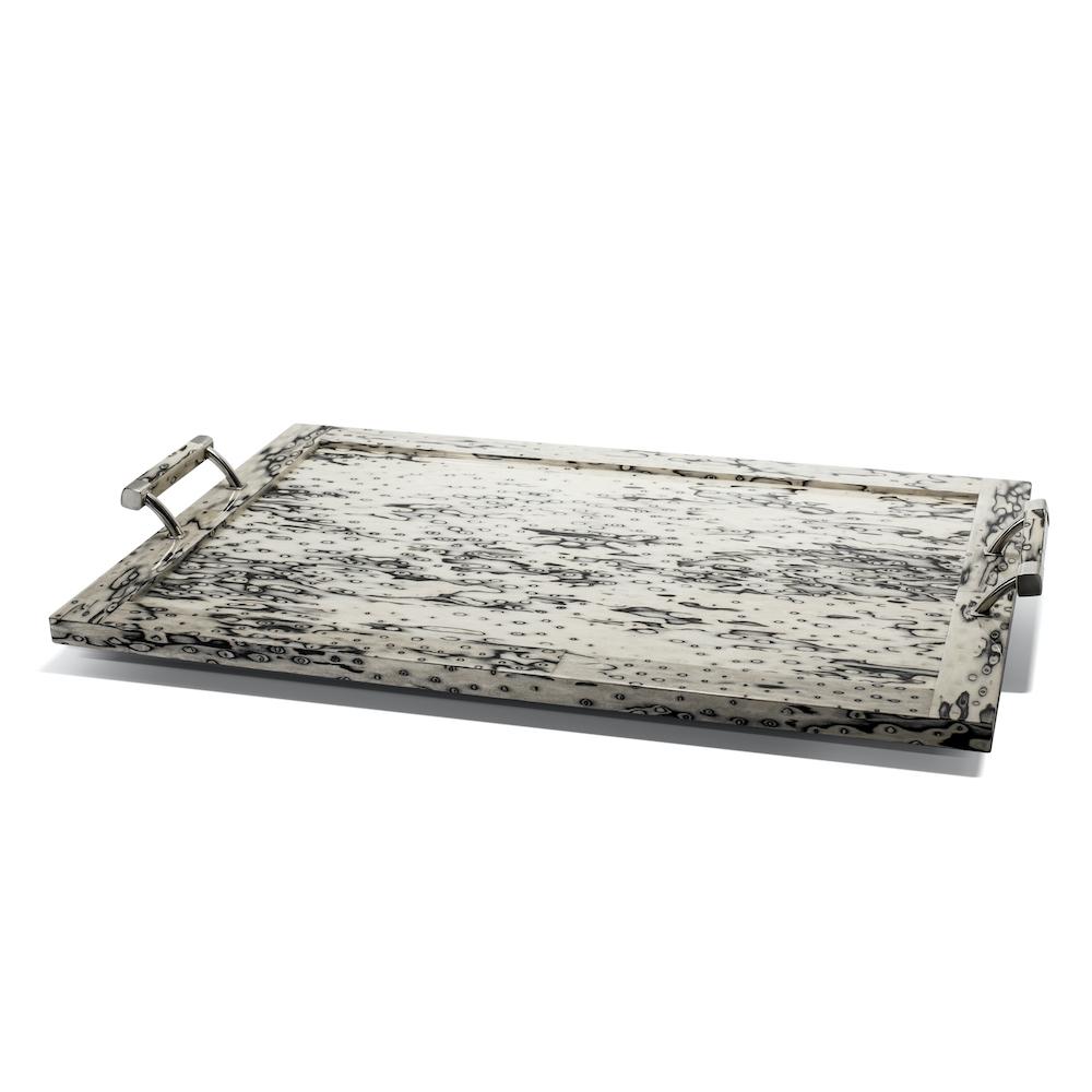 Ojo de Pajaro Serving Tray 23.6" x 15.7" x 3.5" Ojo de Pajaro at FIG LINENS AND HOME 2