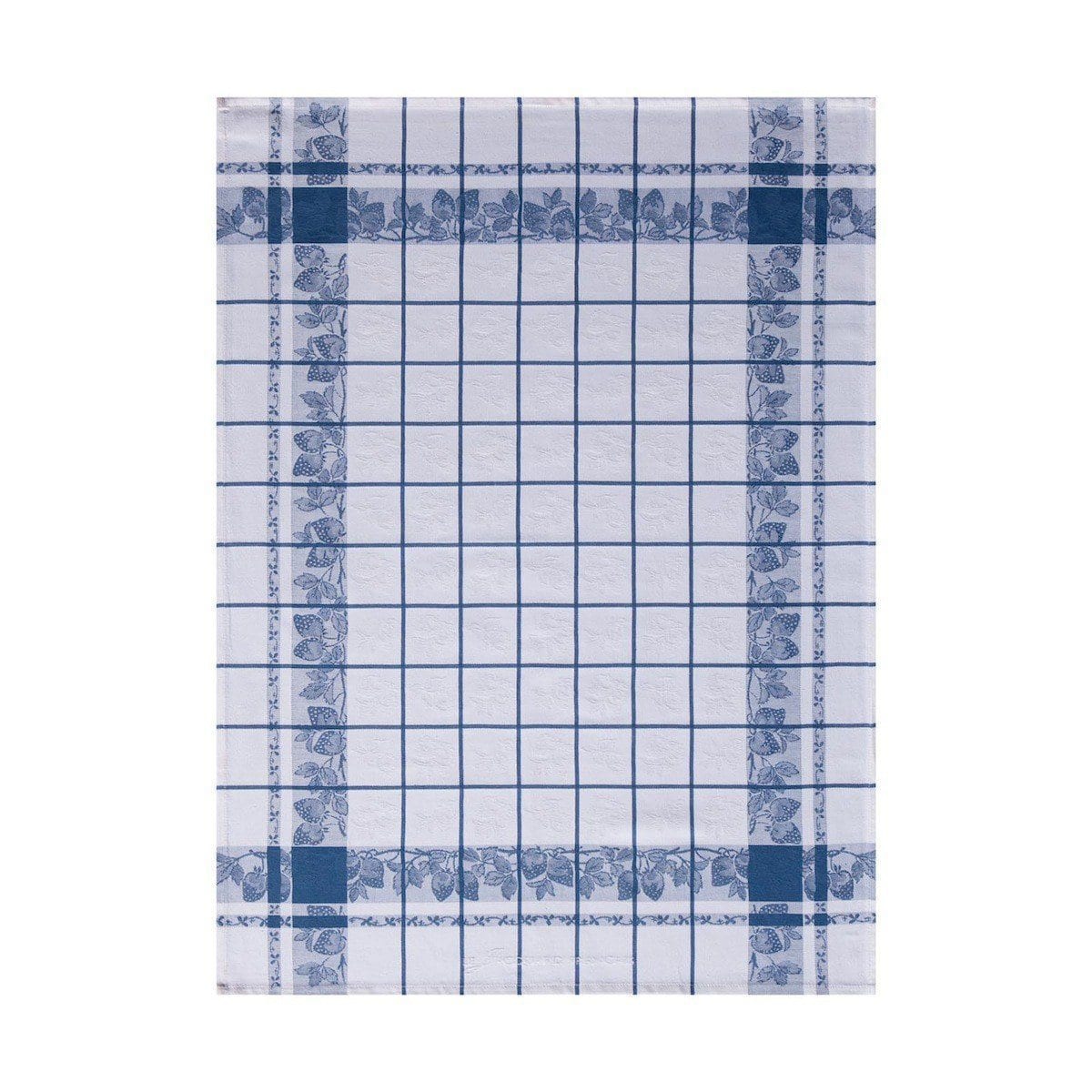 Le Jacquard Français Fraises French Blue Tea Towel Set of 4 by Le Jacquard Francais - 24" x 31" Tea Towels - Set of 4 French Blue at FIG LINENS AND HOME - 1