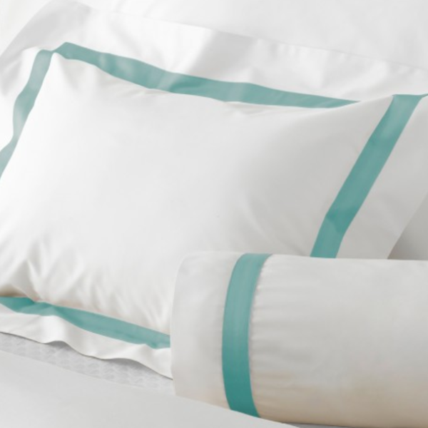 Lowell Aquamarine Flat Sheet by Matouk | Fig Linens and Home