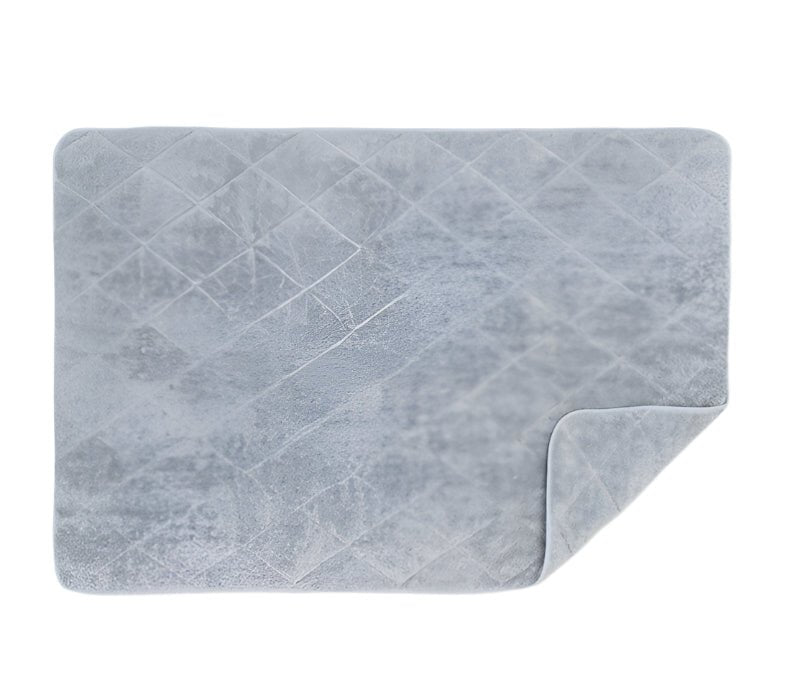 Cairo Towels in Pool with Pool by Matouk Quilted Tub Mat 24" x 36" Pool with Pool at FIG LINENS AND HOME 2
