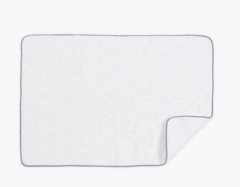 Cairo Towels in White with Pool by Matouk Quilted Tub Mat 24" x 36" White with Pool at FIG LINENS AND HOME 2