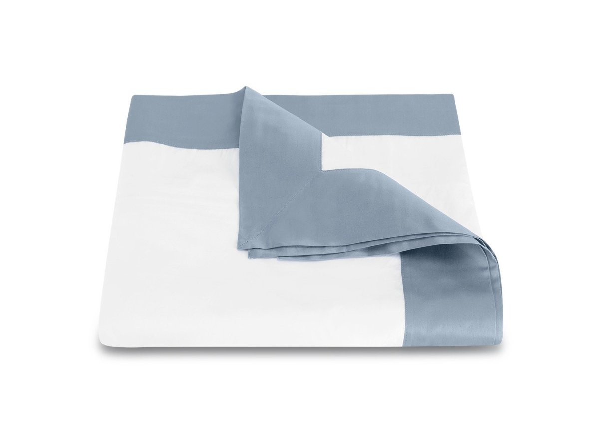 Duvet Cover - Matouk Salon Hazy Blue at Fig Linens