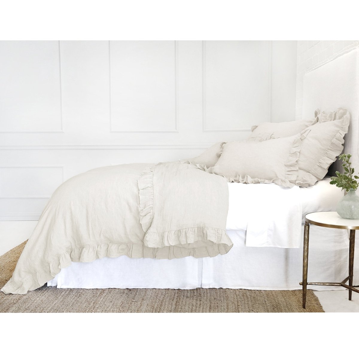 Fig Linens - Pom Pom at Home Bedding - Charlie Flax Duvet Collection