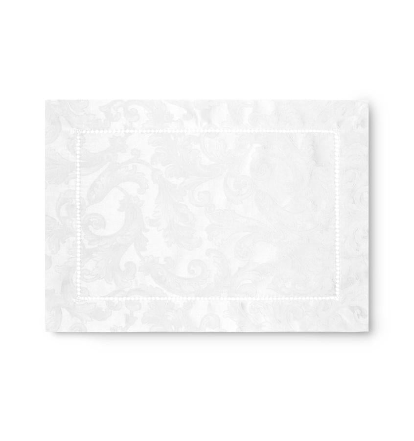 White Placemats - Acanthus Table Linen by Sferra at Fig Linens and Home