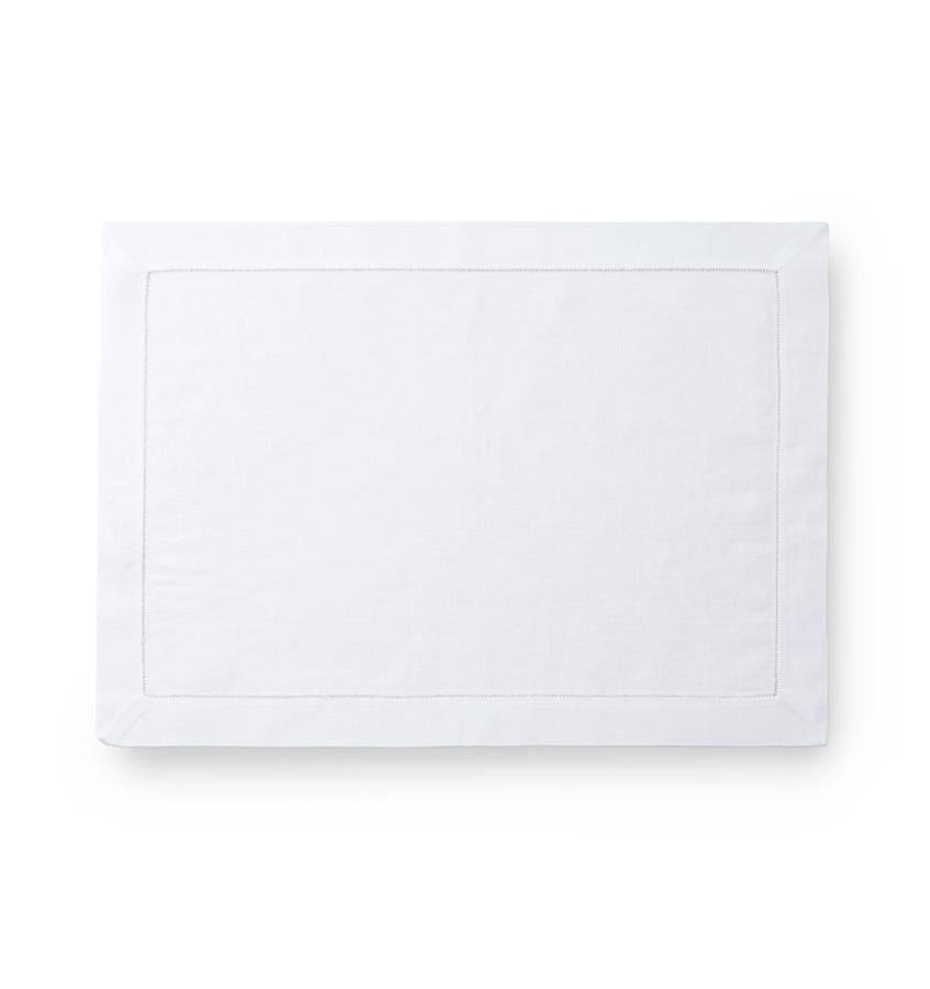 Sferra Fine Table Linen Classico Napkin & Placemat Fig Linens White