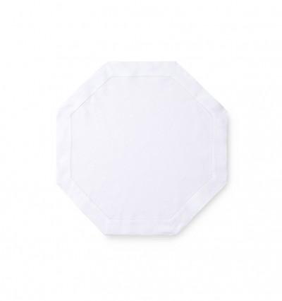 Sferra Fine Table Linen Classico Napkin & Placemat Fig Linens White