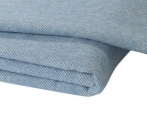 Lands Downunder Italian Herringbone Blue Denim Throw by Lands Downunder - 51" x 67" Throw Blue Denim at FIG LINENS AND HOME - 3