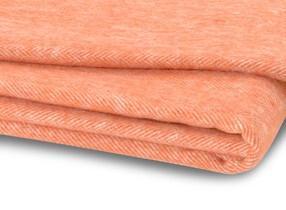Lands Downunder Italian Herringbone Papaya Throw by Lands Downunder - 51" x 67" Throw Papaya at FIG LINENS AND HOME - 2