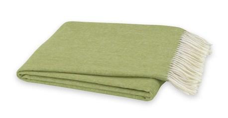 Lands Downunder Italian Herringbone Lemongrass Throw by Lands Downunder - 51" x 67" Throw Lemongrass at FIG LINENS AND HOME - 1