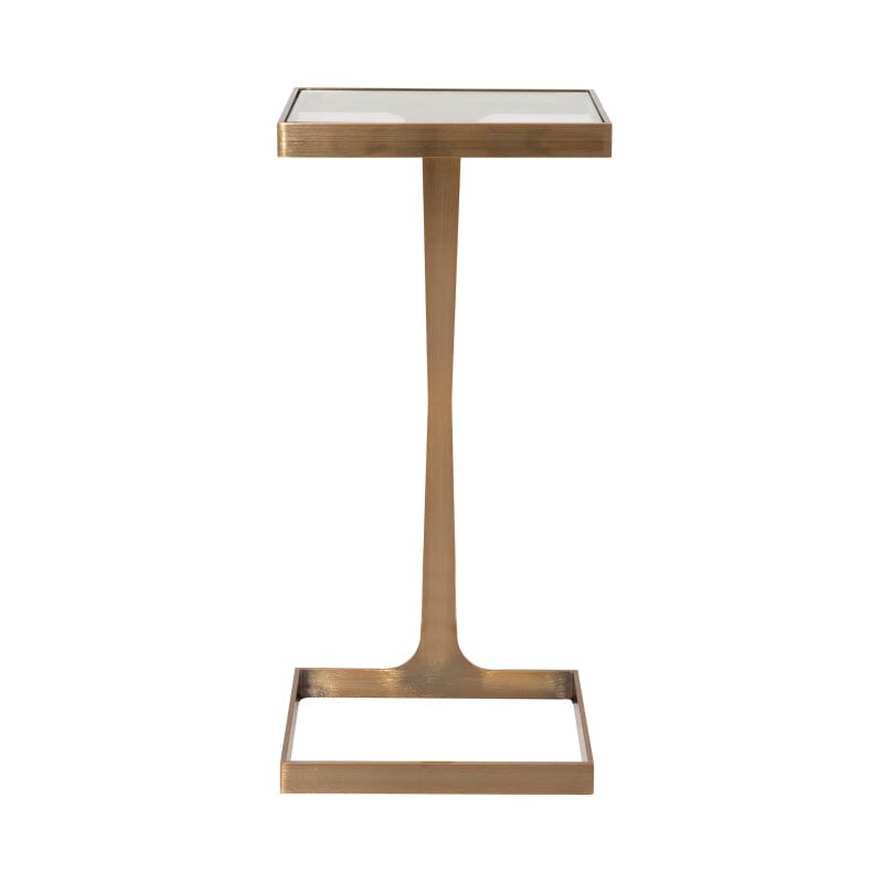 Maisel Cigar Table in Antique Brass Finish by Worlds Away - Front View 1 at Fig Linens and Home
