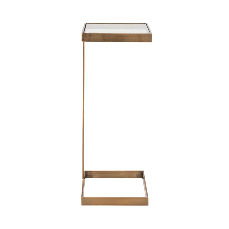 Maisel Cigar Table in Antique Brass Finish by Worlds Away - Side View 1 at Fig Linens and Home