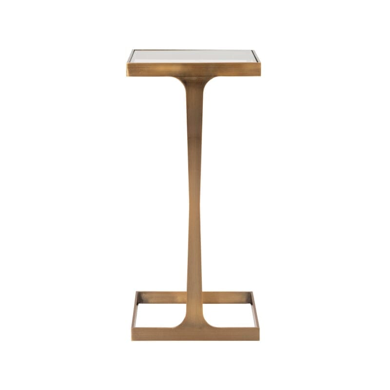 Maisel Cigar Table in Antique Brass Finish by Worlds Away - Back View 1 at Fig Linens and Home