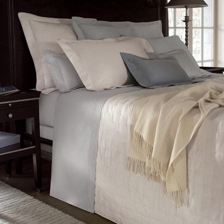 Yves Delorme Triomphe Duvets and Shams by Yves Delorme - Standard Sham Blanc at FIG LINENS AND HOME - 1