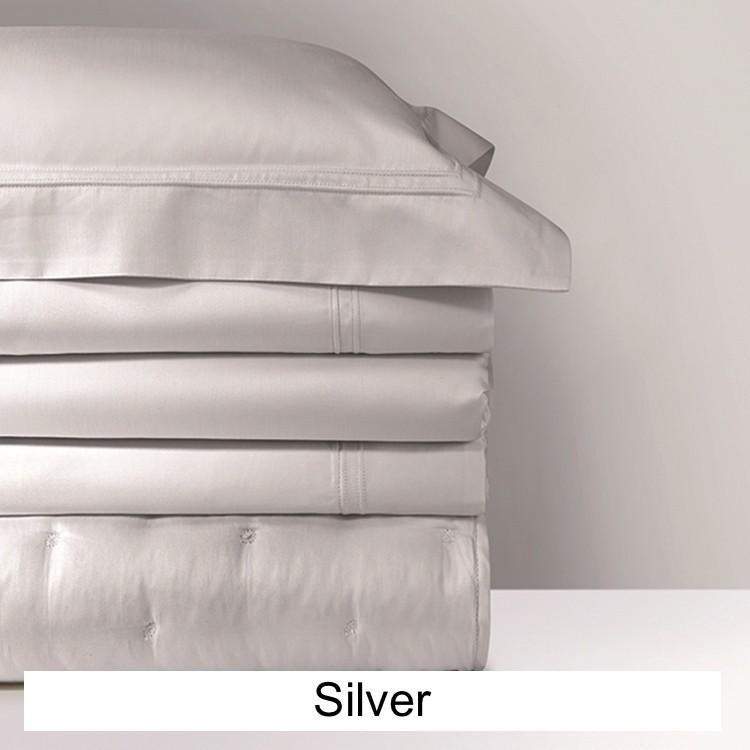 Yves Delorme Triomphe Duvets and Shams by Yves Delorme - Standard Sham Blanc at FIG LINENS AND HOME - 7