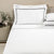 Frette Triplo Popline White and Slate Gray Bedding Italian Luxury Linens Best Bedding Fig Linens and Home Westport