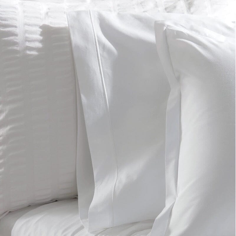 Matouk Ceylon Satin Stitch Sheeting Fig Linens and Home How to Pick the Best Bedding for Sleep