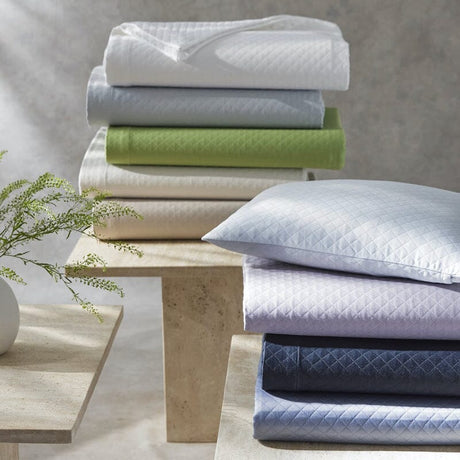 Matouk Matelassé - Petra Diamond Matelasse Coverlets and Pillow Shams - Fig Linens and Home