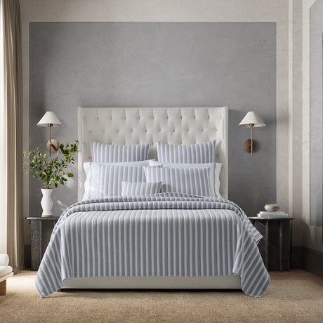Matouk Apollo Stripe Matelassé Bedding - FIG LINENS AND HOME