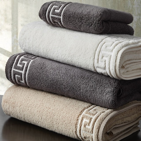 Matouk Adelphi Bath Collections at Fig Linens and Home - Greek Key Towels and Bath Rugs