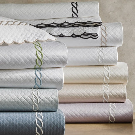 Matouk Classic Chain Scallop Matelassé Bedding - FIG LINENS AND HOME