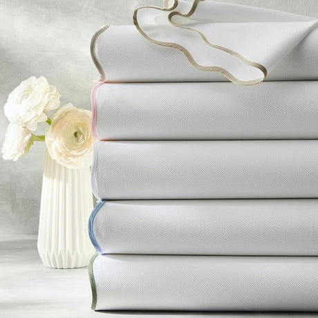 Matouk Camilla Pique at Fig Linens and Home - Duvet Covers, Coverlets, Blanket Covers, Shower Curtains and Bed Skirts