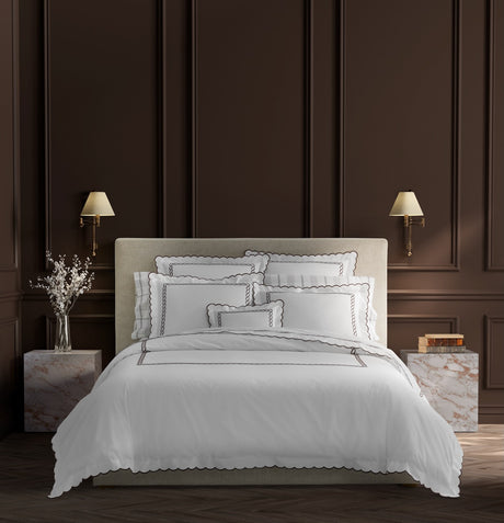 Matouk Classic Chain Scallop Bedding - Duvet Covers, Sheets, Shams and Pillowcases - Fig Linens and Home