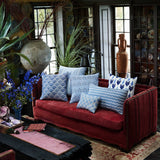 Omkar Slate Bolster by John Robshaw at Fig Linens and Home - 3