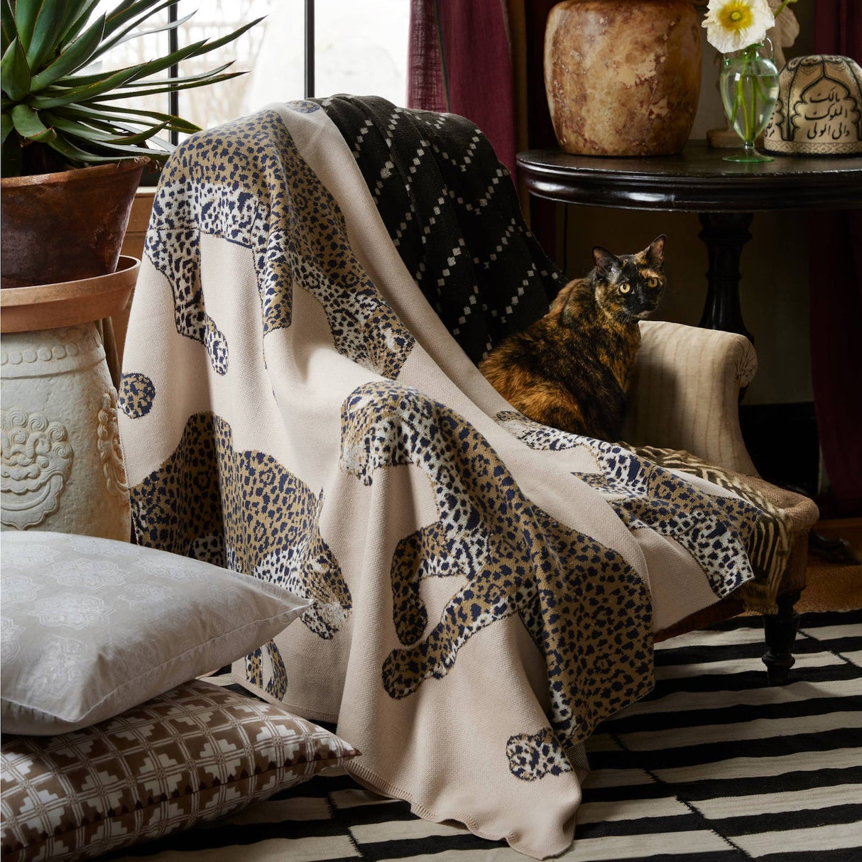 Yasha Decorative Pillow by John Robshaw at Fig Linens and Home - 3