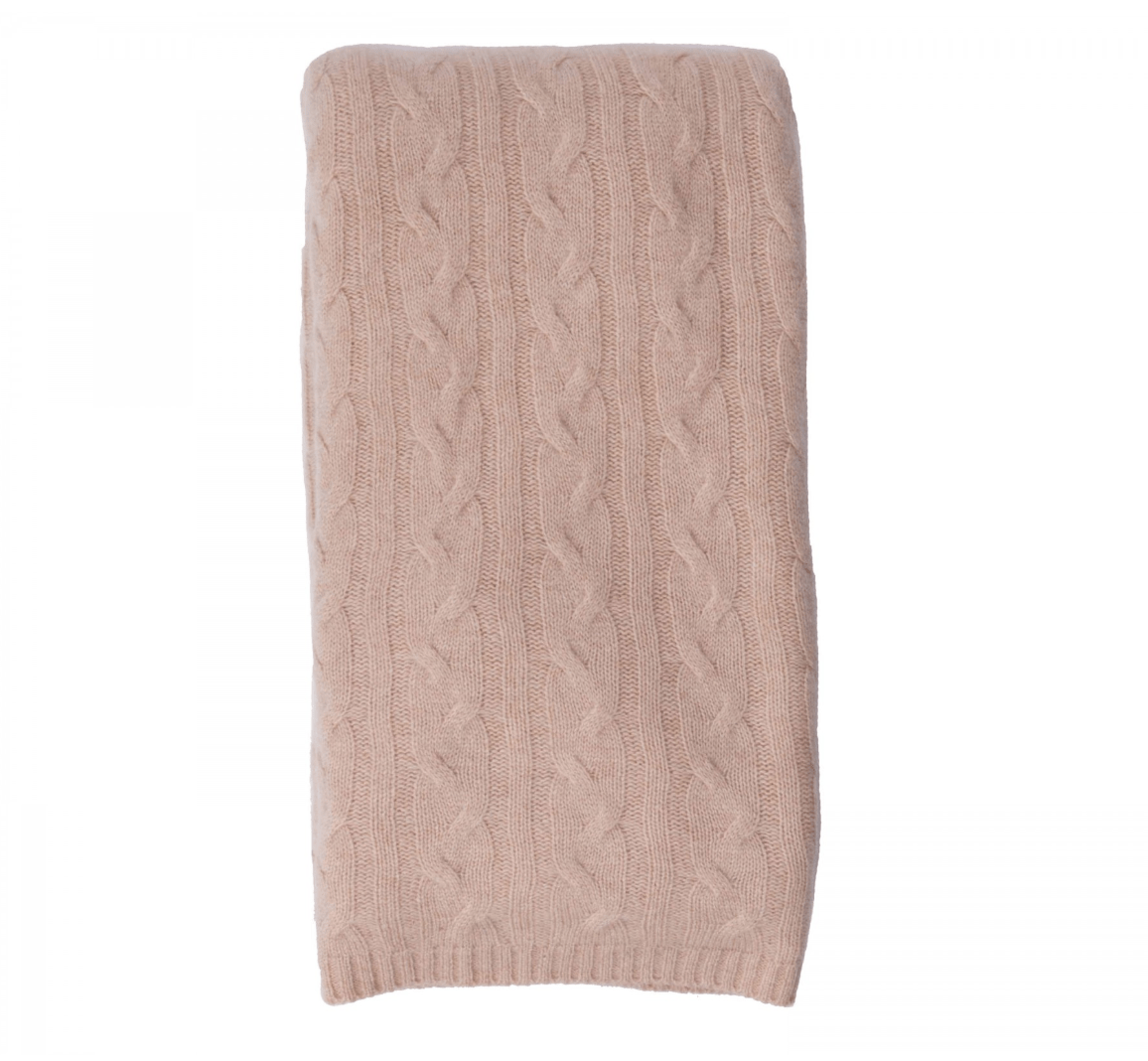100% Cashmere Throw - Mongolian Cream 451 - Alashan Cashmere at Fig Linens and Home