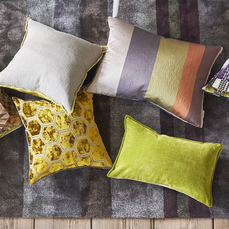 Manipur Ochre Decorative Pillow by Designers Guild with Other Pillows