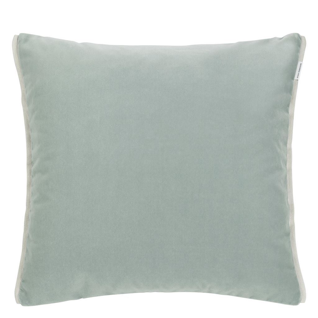 Fig Linens - Designers Guild - Varese Ocean & Quartz Decorative Pillow  - back