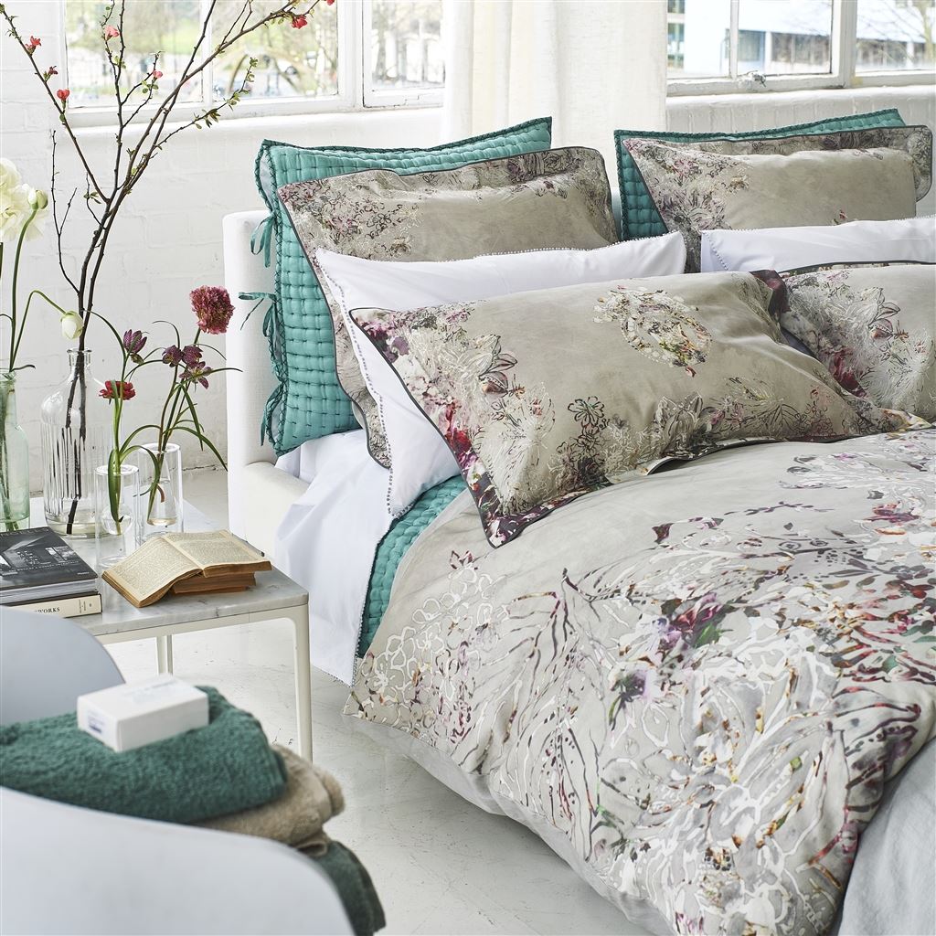 Osaria Dove Printed Bedding | Designers Guild Gray Dove