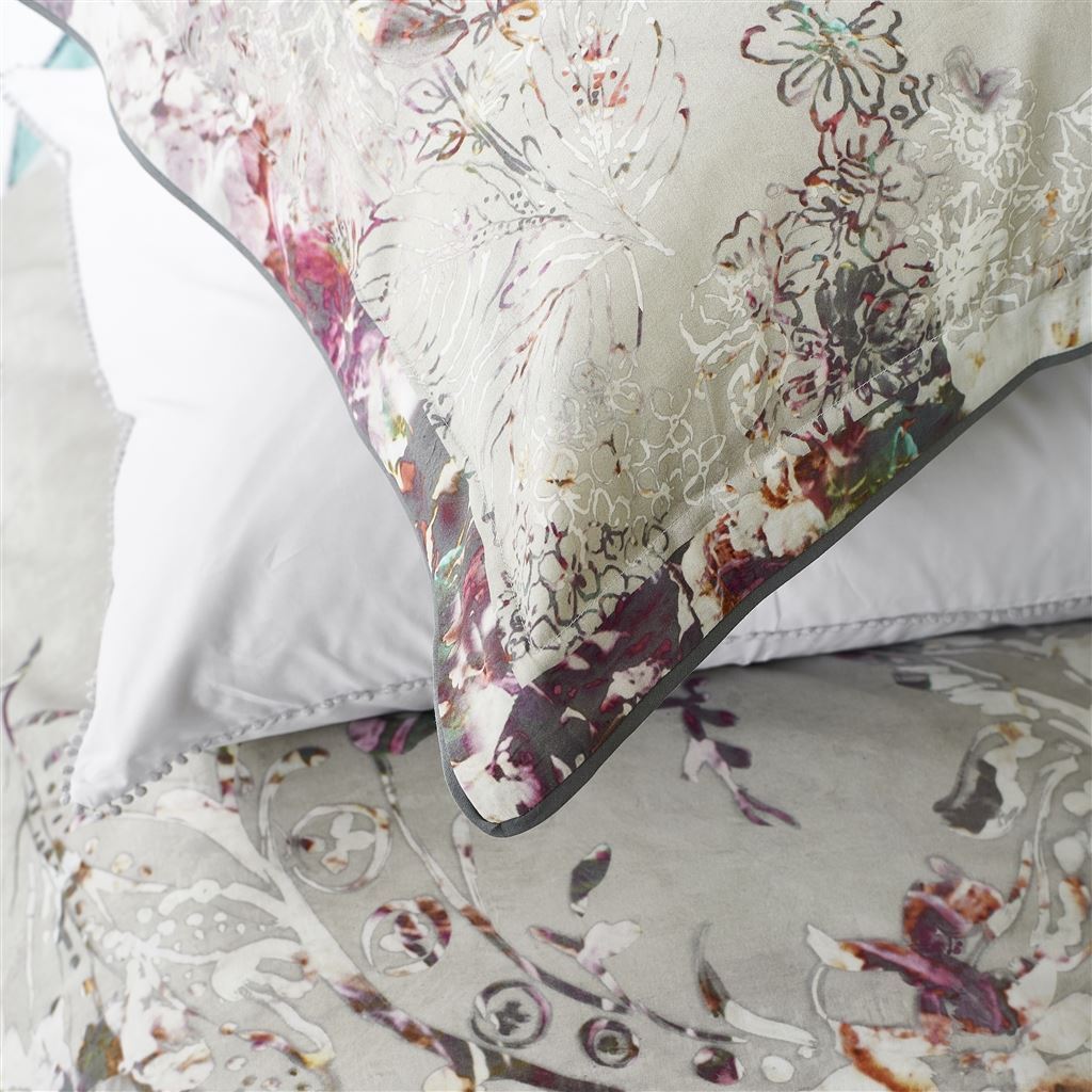 Designers Guild Osaria Dove Printed Bedding | Sham Detail