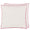 Brera Lino - Alabaster with Fuchsia overlocked edge - Cushion - 17" x 17"